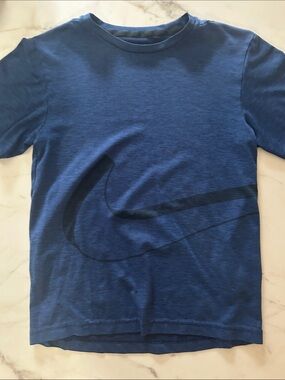 Nike Blue Tee with Large Black Swoosh